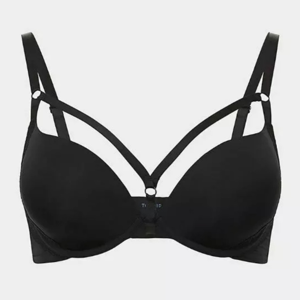 Torrid 40D Strappy Fishnet and Lace Push Up